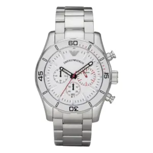 Armani Herrklocka Quartz Viklås Stållänk Silver