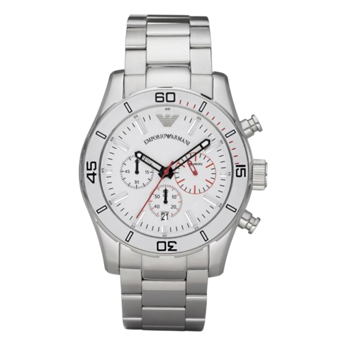 AR5932 Armani Herrklocka Quartz Viklås Stållänk Silver