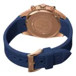 Armani Quartz Kronograf Roséguldfärgad Boett Silikonarmband Blå - Bild 3