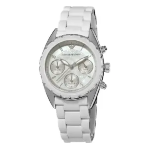 Armani Damklocka Quartz Stållänk Vit
