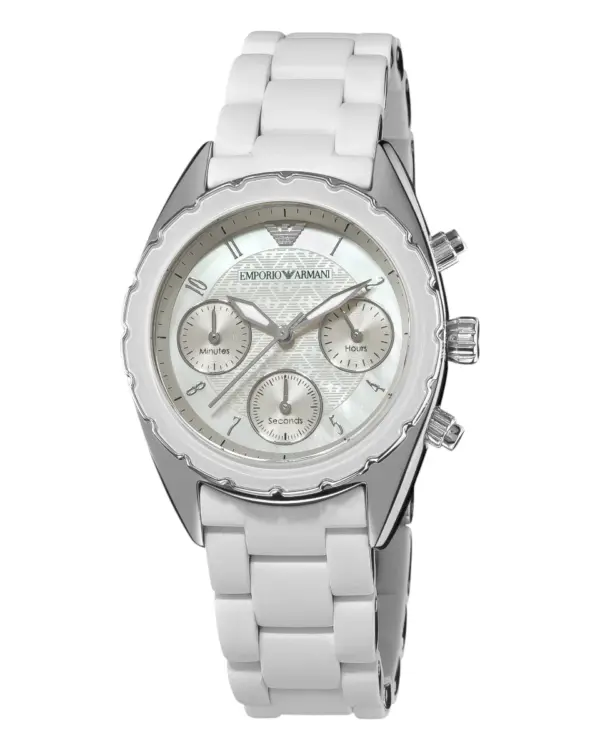 Armani Damklocka Quartz Stållänk Vit