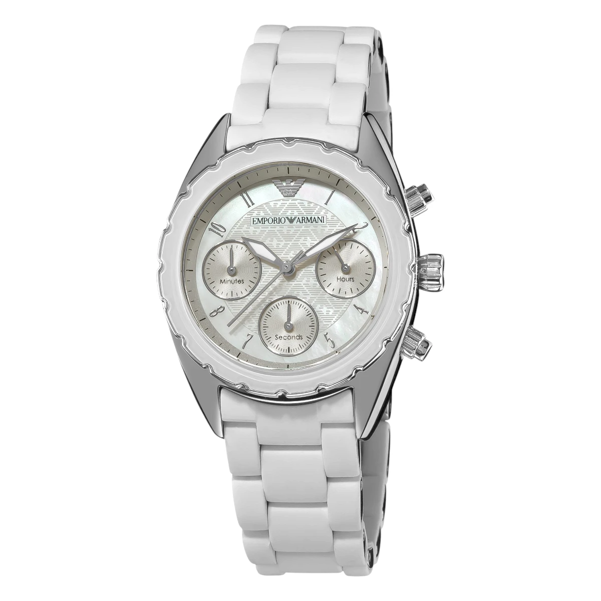 AR5941 Armani Damklocka Quartz Stållänk Vit