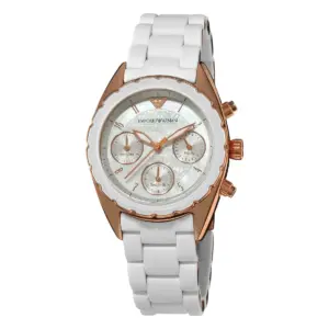 Armani Damklocka Quartz Rosa Boett Vit