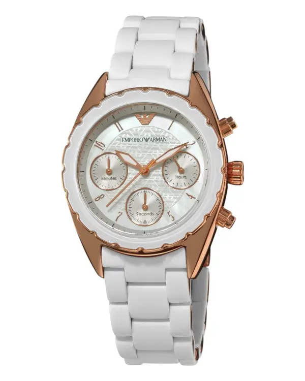 Armani Damklocka Quartz Rosa Boett Vit