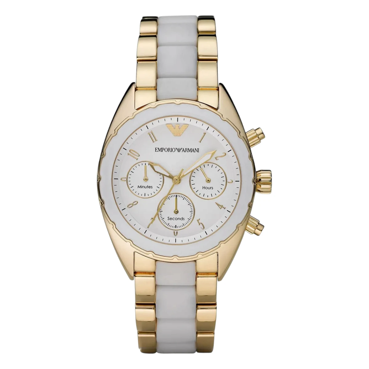 AR5944_01 Armani Quartz Kronograf Stållänk Vit - Bild 1
