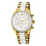 Armani Quartz Kronograf Stållänk Vit - Bild 2