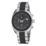 Armani Sportivo Quartz Kronograf Gummiklädd Stållänk Svart - Bild 2