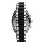 Armani Sportivo Quartz Kronograf Gummiklädd Stållänk Svart - Bild 3