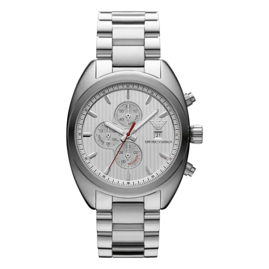 Armani Herrklocka Quartz Stållänk Silver