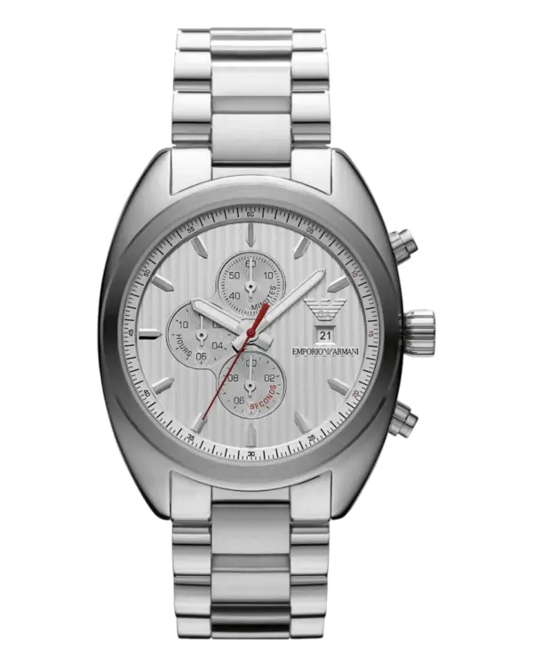 Armani Herrklocka Quartz Stållänk Silver