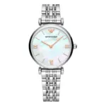 Armani Damklocka Quartz Stållänk Grå
