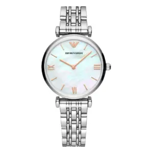 Armani Damklocka Quartz Stållänk Grå
