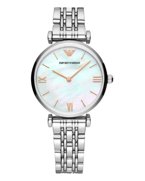 Armani Damklocka Quartz Stållänk Grå