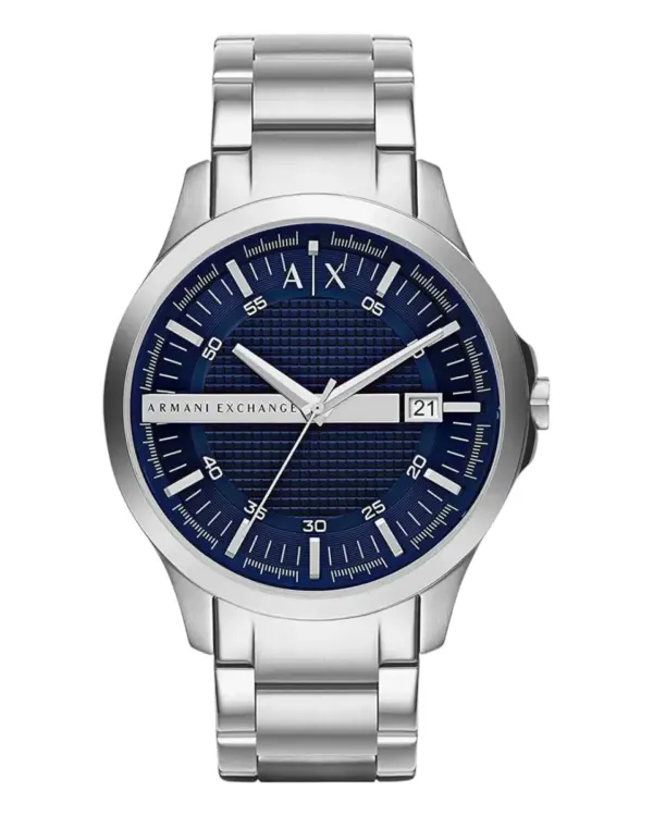 Armani Exchange Herrklocka Quartz Grå Stållänk Blå