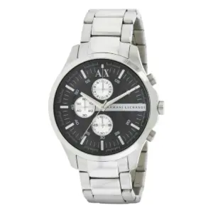 Armani Exchange Herrklocka Quartz Grå Stållänk Svart