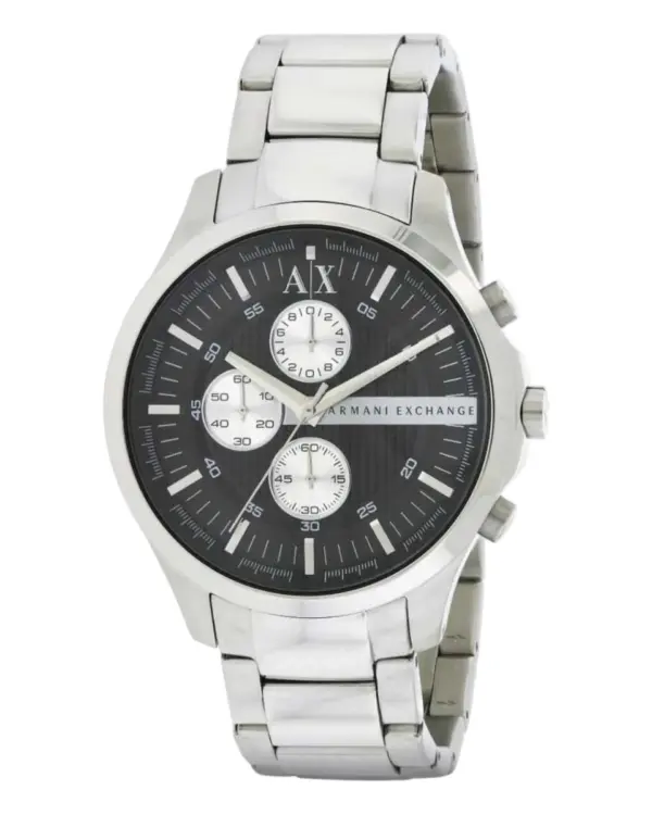 Armani Exchange Herrklocka Quartz Grå Stållänk Svart
