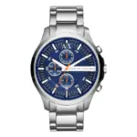 Armani Exchange Herrklocka Quartz Grå Stållänk Blå