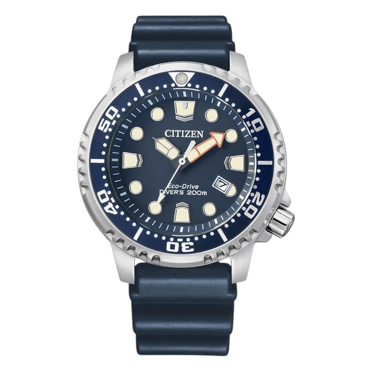 BN0151-17L_1 Citizen Promaster Diver Eco-Drive Gummiarmband Blå