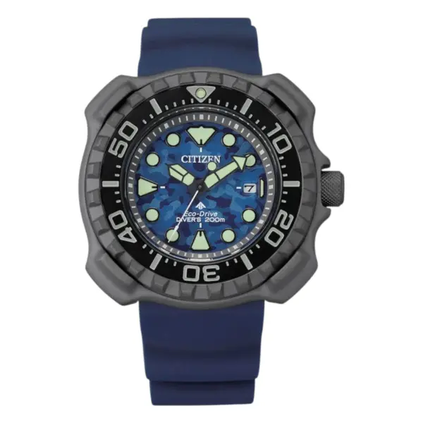 Citizen Promaster Diver Super Titanium Eco-Drive Gummiarmband Blå