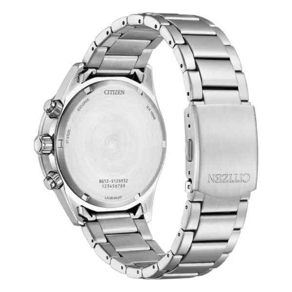Citizen Eco-Drive Kronograf Stållänk Grön, bild 2