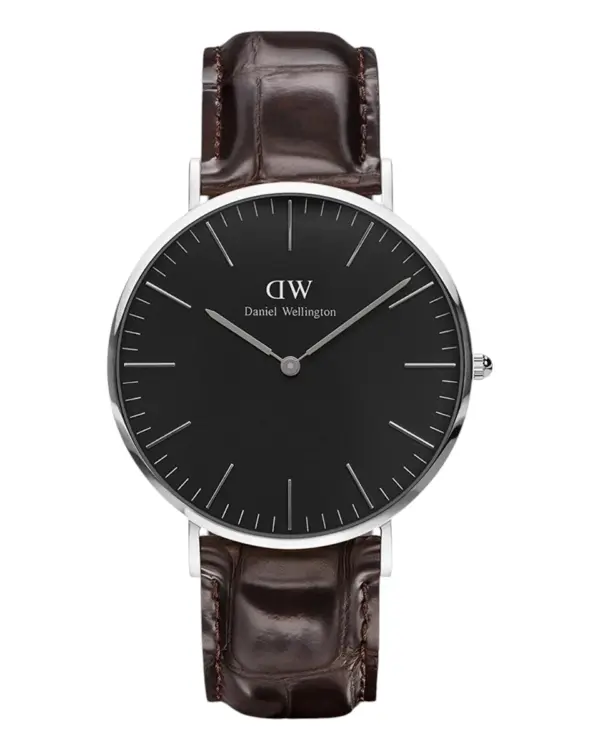 Daniel Wellington Classic Black York Silver Svart