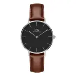 Daniel Wellington Petite St Mawes Silver Svart