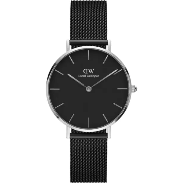 Daniel Wellington Petite Ashfield Silver Quartz Mesharmband Svart