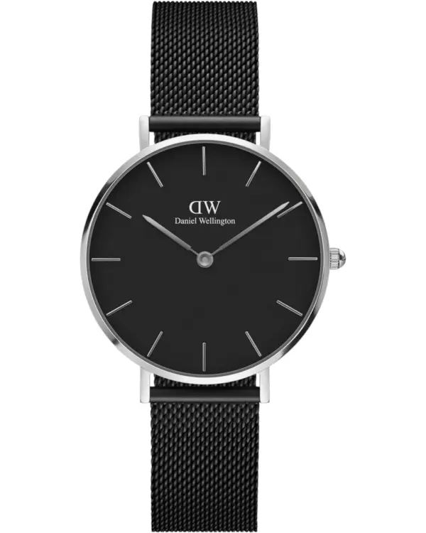 Daniel Wellington Petite Ashfield Silver Svart