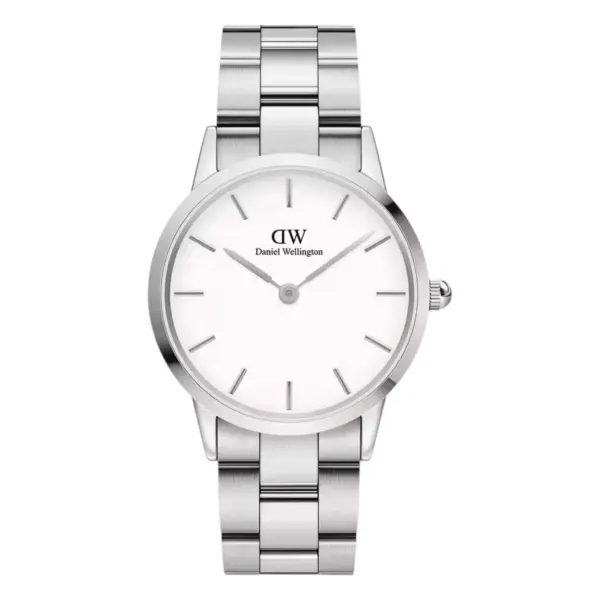 Daniel Wellington Iconic Link Silver Quartz Stållänk Äggskalsvit