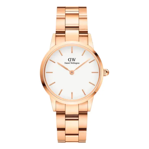 Daniel Wellington Iconic Link Rose Gold 36 mm Quartz Stållänk Äggskalsvit