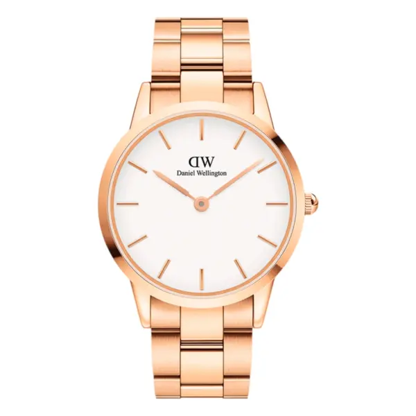 Daniel Wellington Iconic Link Rose Gold 40 mm Quartz Stållänk Äggskalsvit