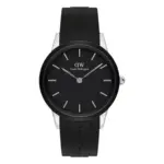 Daniel Wellington Iconic Motion med gummiband Svart