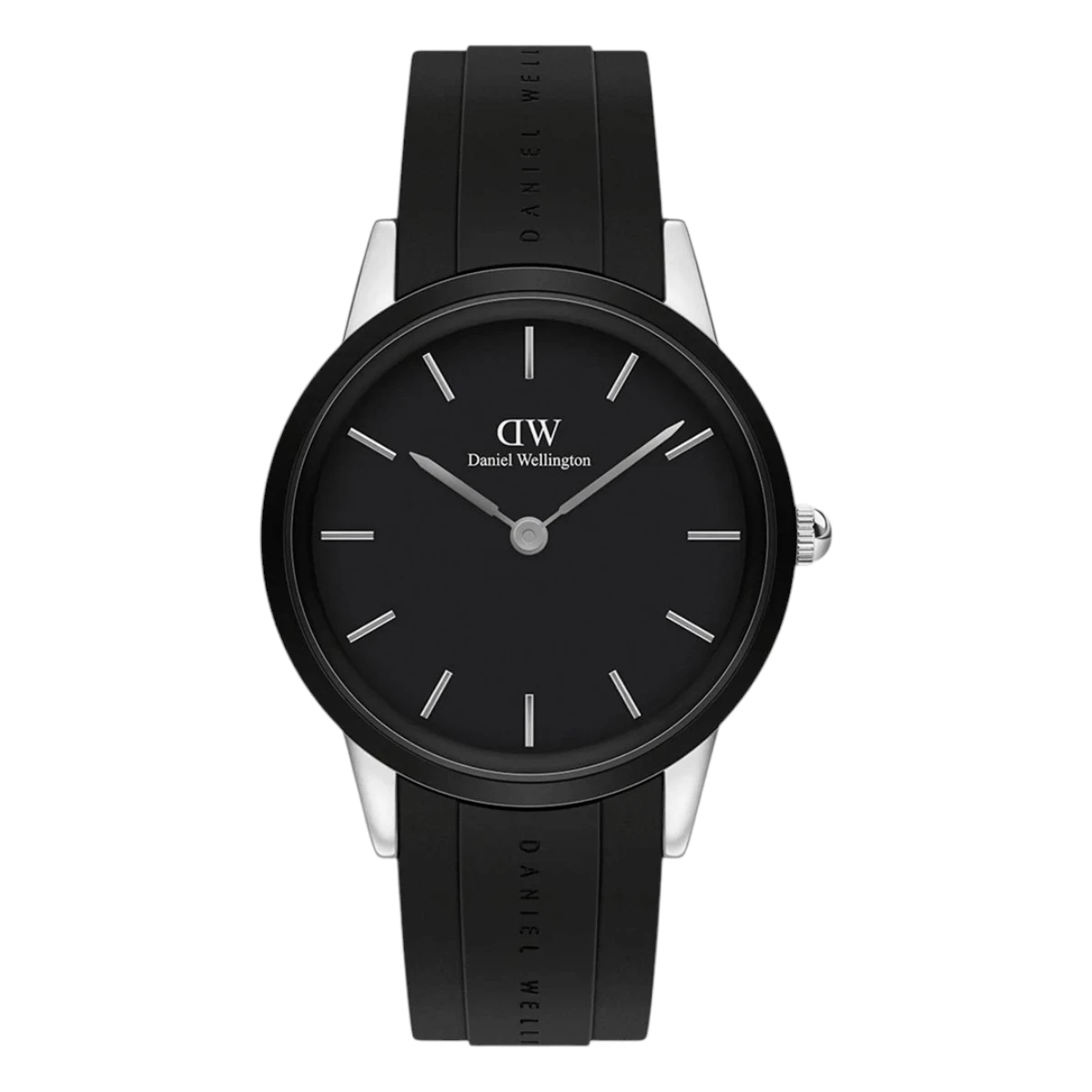 DW00100436 Daniel Wellington Iconic Motion med gummiband Svart - Bild 1