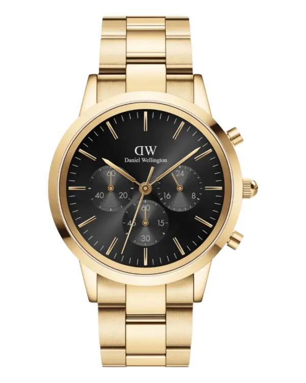 Daniel Wellington Iconic Chronograph Link Guld Svart
