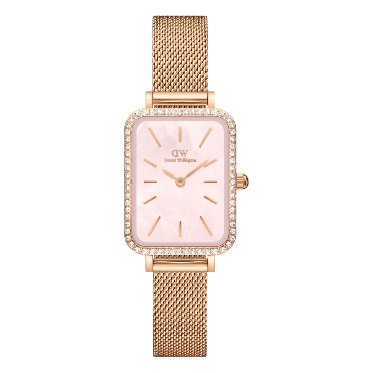 DW00100669 Daniel Wellington Quadro Lumine Bezel Melrose Rosa pärlemor