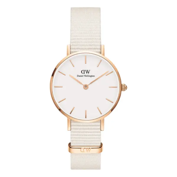 Daniel Wellington Federica Scagnetti Petite Chalk Quartz NATO-band Vit
