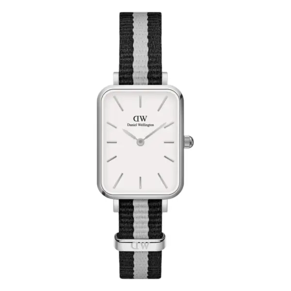 Daniel Wellington Nako Yabuki x DW Quadro Charcoal Quartz NATO-band Äggskalsvit