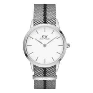 Daniel Wellington Iconic NATO Grå/Svart Äggskalsvit