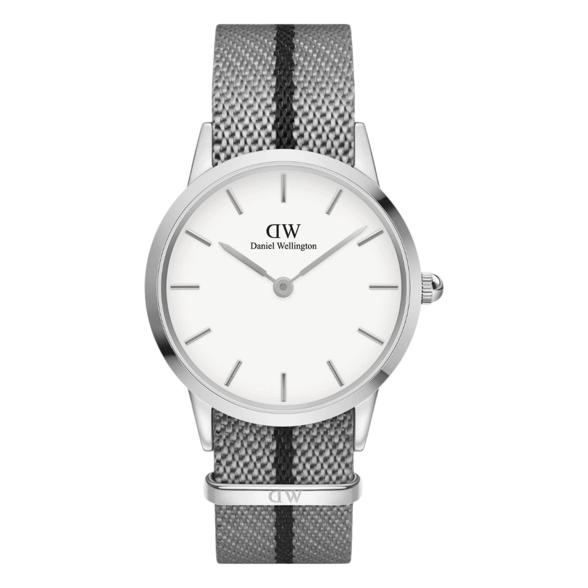 DW00100679 Daniel Wellington Iconic NATO Grå/Svart Äggskalsvit