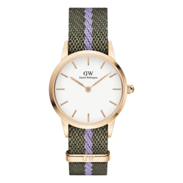 Daniel Wellington Iconic NATO Grön/Lila Äggskalsvit