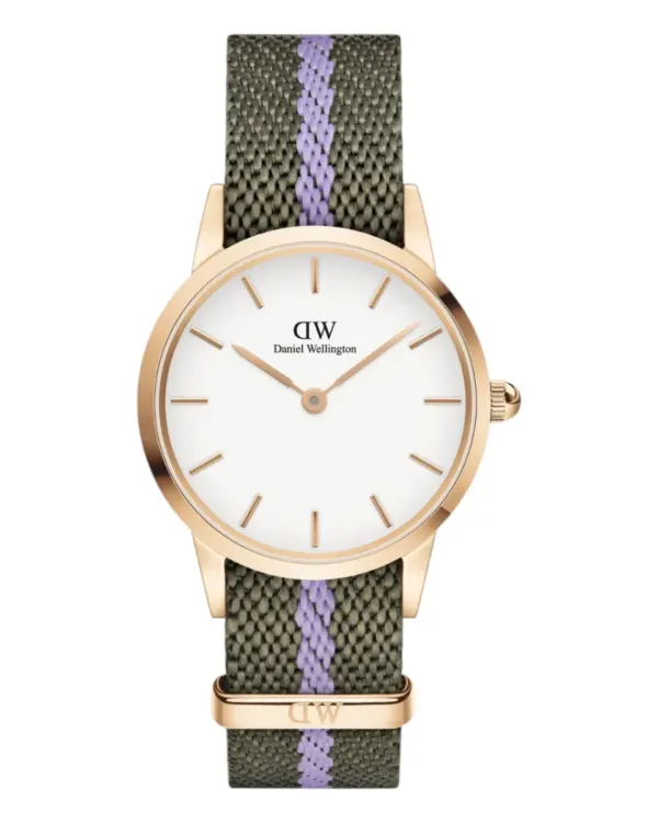 Daniel Wellington Iconic NATO Grön/Lila Äggskalsvit
