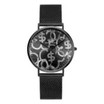 Daniel Wellington Rich Flower Classic Revival med svart meshlänk Svart