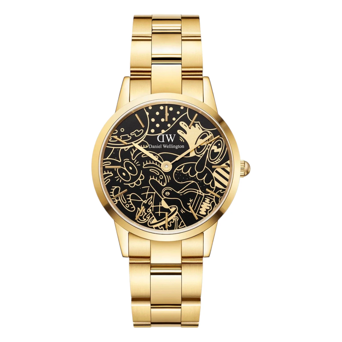 DW00100733 Daniel Wellington Iconic Link Steven Harrington Guld Svart