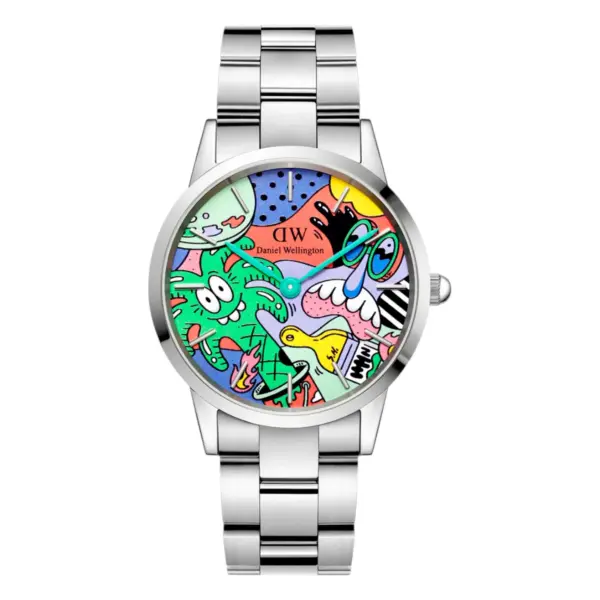 Daniel Wellington Steven Harrington Iconic Link Multicolor Quartz Stållänk Flerfärgad