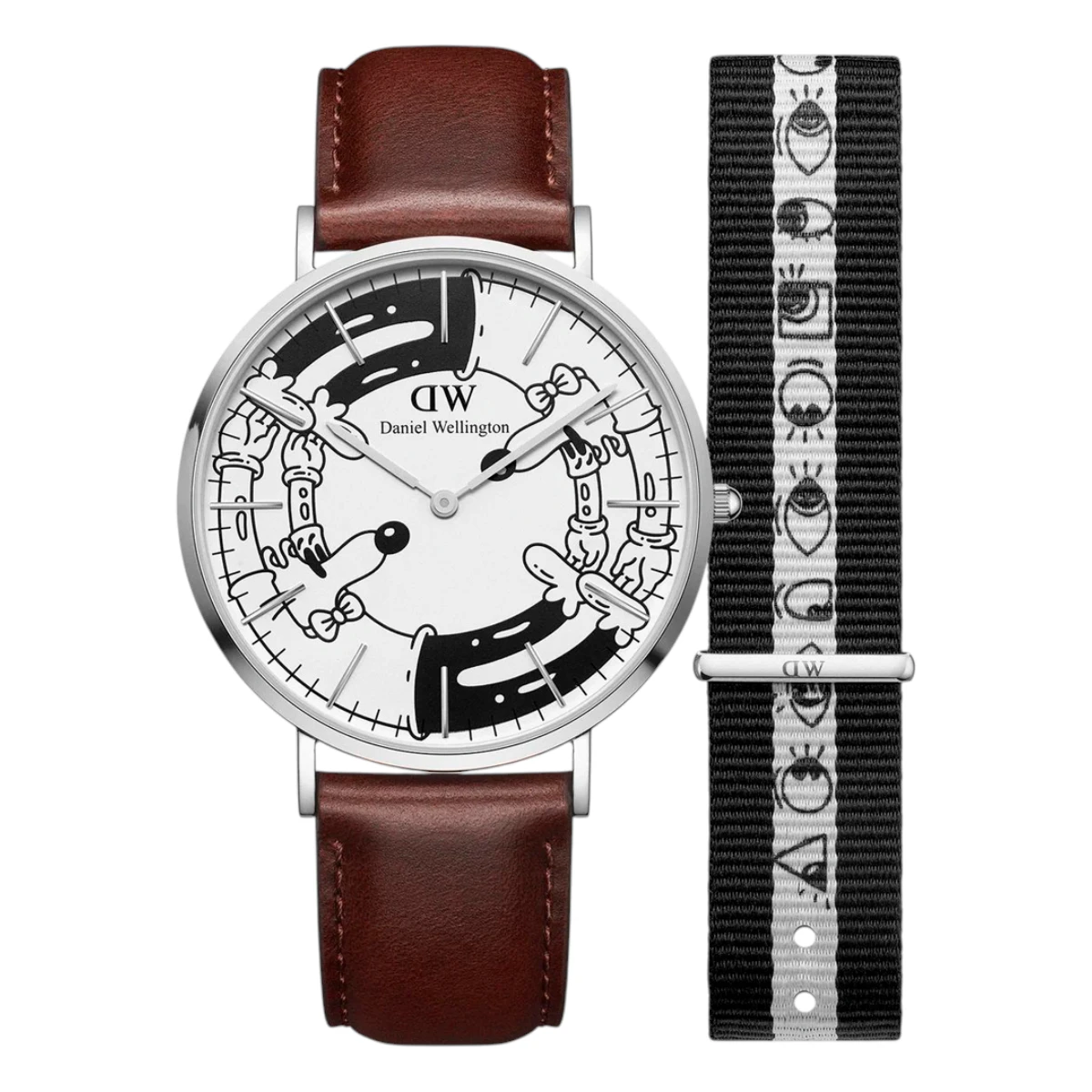 DW00100735 Daniel Wellington Classic Bristol Steven Harrington Silver Svartvit