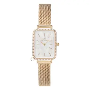Daniel Wellington Quadro Crystal Zodiac Evergold Vit pärlemor