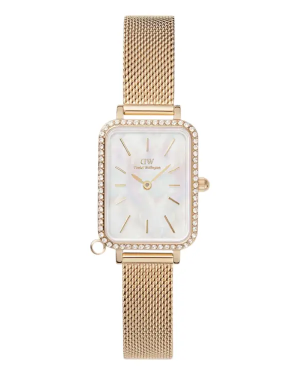 Daniel Wellington Quadro Crystal Zodiac Evergold Vit pärlemor