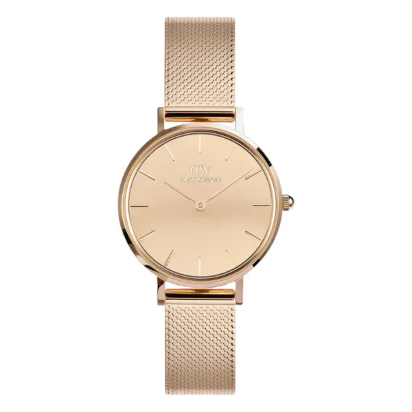 Daniel Wellington Petite Reflection Rose Gold Quartz Mesharmband Roséguld