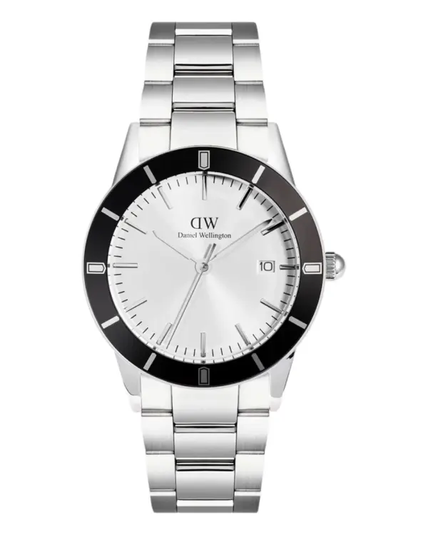 Daniel Wellington Iconic Paradigma Link Black Bezel Silver Svart