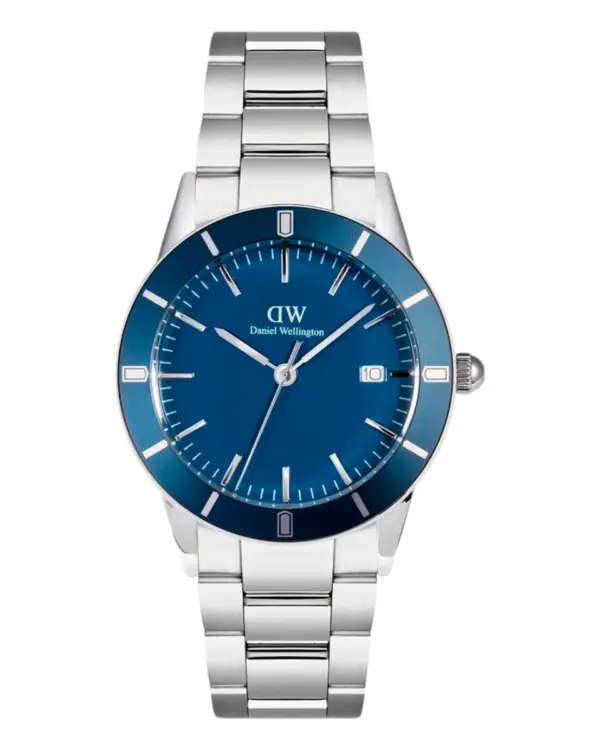 Daniel Wellington Iconic Paradigma Link Blue Enamel Silver Blå